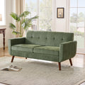 Tbfit 77.2 W Linen Sofa Couch, Mid Century Modern Decor Loveseat Couches for Living Room, Button Tufted Upholstered Small Couch 
