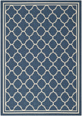 SAFAVIEH Courtyard Collection 67 x 96 Navy/Beige CY6918 Trellis Indoor/ Outdoor Waterproof Easy Cleaning Patio Backyard Area R