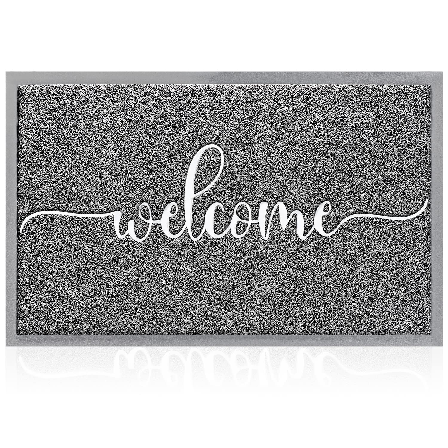 AAZZKANG Welcome Mats for Front Door Non Slip Door Mat Low-Profile Ultra Absorbs Dirt Easy to Clean Indoor Doormat for Entry,Pat