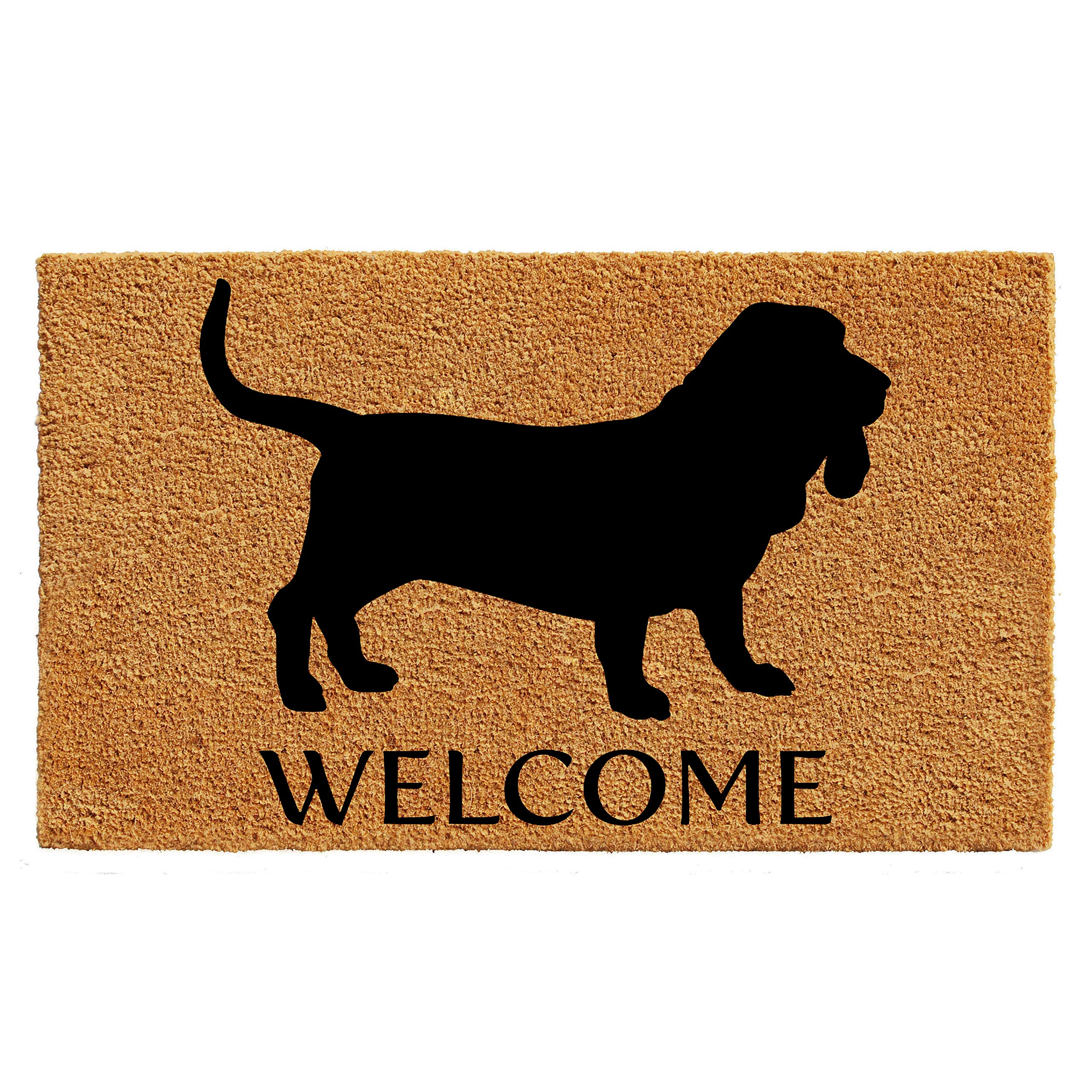 Calloway Mills AZ105732436 Basset Hound Doormat, 24 x 36, Natural/Black