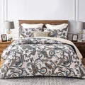 Whale Flotilla Reversible Paisley Quilts King Size, Lightweight Boho Printed Bedspreads Coverlets Quilt Bedding Set with 2 Pillo