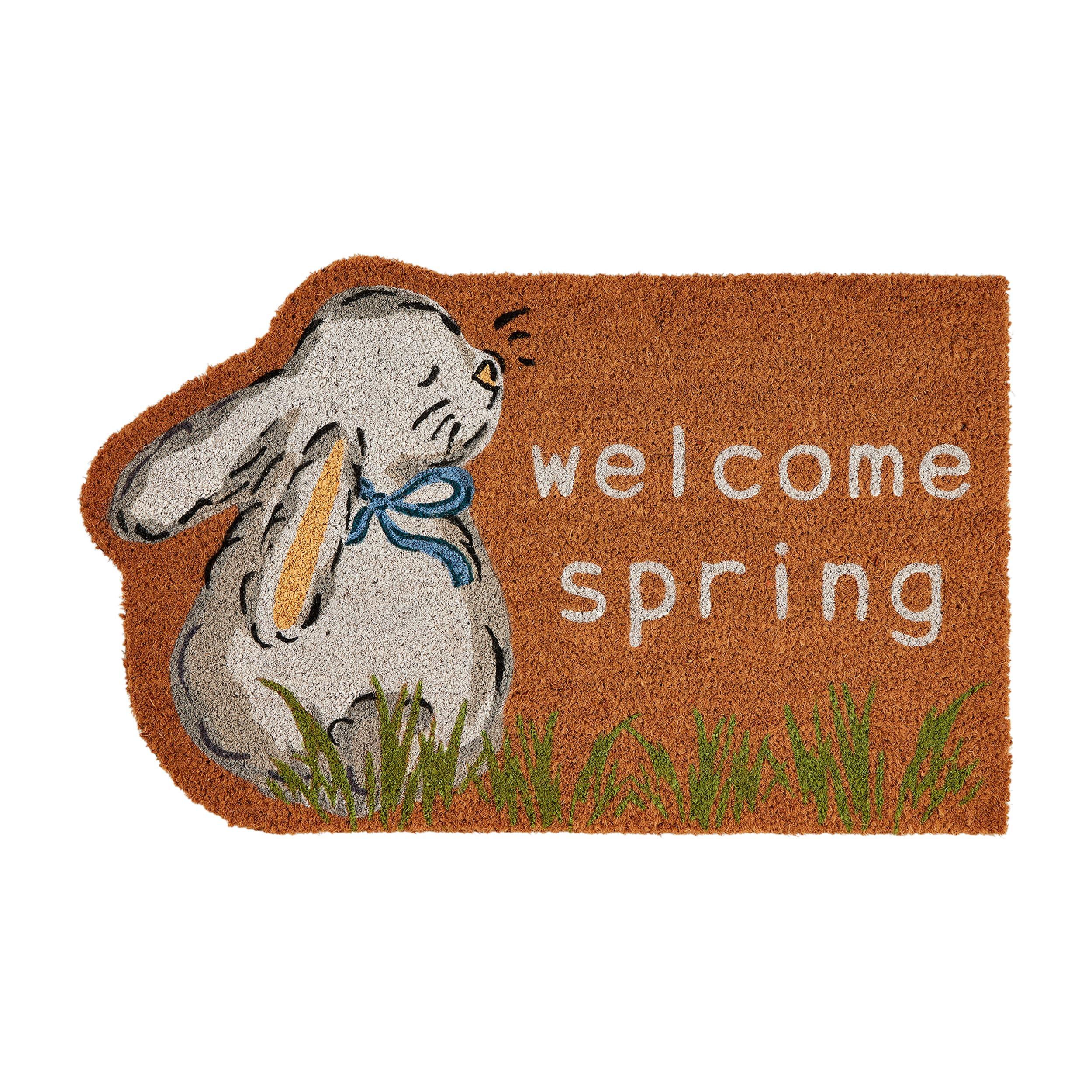 Mud Pie Bunny Coir Door Mat; 17 3/4 x 29