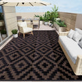 OLANLY Waterproof Outdoor Rug 8x10 ft, Outdoor Plastic Straw Rug for Camping, RV Mat Outside, Outdoor Carpet for Porch, Deck, Ba