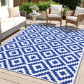 OLANLY Waterproof Outdoor Rug 4x6 ft, Outdoor Plastic Straw Rug for Camping, RV Mat Outside, Outdoor Carpet for Porch, Deck, Bac