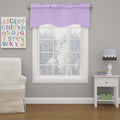 ECLIPSE Kendall Modern Scalloped Valance Rod Pocket Window Curtain for Kitchen or Bathroom, 42 x 18, Light Purple