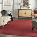Nourison Essentials Indoor/Outdoor Brick Red 9 x 12 Area Rug, Easy Cleaning, Non Shedding, Bed Room, Living Room, Dining Room,