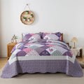 HoneiLife Quilt Sets Twin Size - 100% Microfiber Quilt Set, 2-Piece Lightweight Bedspreads Reversible Coverlets Rustic Bed Cover