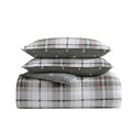 Eddie Bauer - Queen Comforter Set, Reversible Cotton Bedding with Matching Shams, Plaid Home Decor for All Seasons (Alder Grey/R
