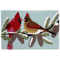 Liora Manne Frontporch Hand-Tufted Indoor/Outdoor Easy Care Area Rug Rug-Transitional, Bird, Botanical, Traditional, Cardinals S