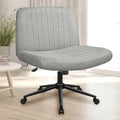 NEO CHAIR Criss Cross Chair with Wheels Armless Cross Legged Office Desk Wide Comfy Vanity Makeup Chair Adjustable Swivel Rollin