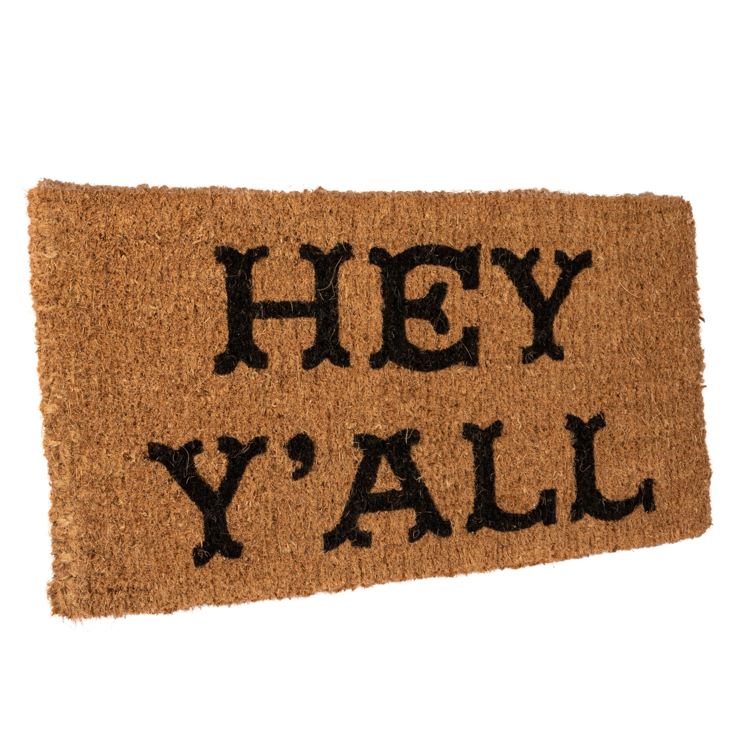 Creative Co-Op Hey Yall Natural Coir Doormat