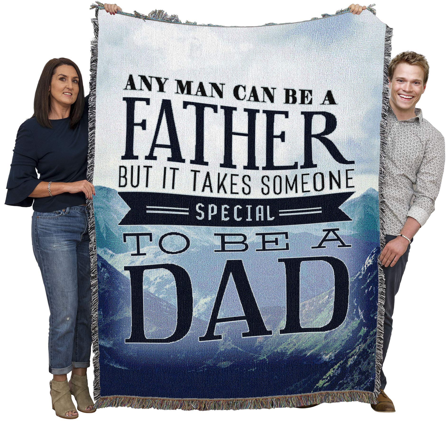 Pure Country Weavers Takes Someone Special to Be a Dad Blanket Mountains - Gift Tapestry Throw Woven from Cotton - Made in The U