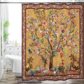 WC WAH CHUN Bohemian Bathroom Curtain Colorful Boho Floral Print Beautiful Bright Polyester Fabric Cloth Shower Curtain for Bath