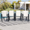 Seekverse Lawn Chair, Patio Chairs Set of 8, Outdoor Stackable Dining Chairs, Lightweight Patio Furniture Set for Garden, Backya