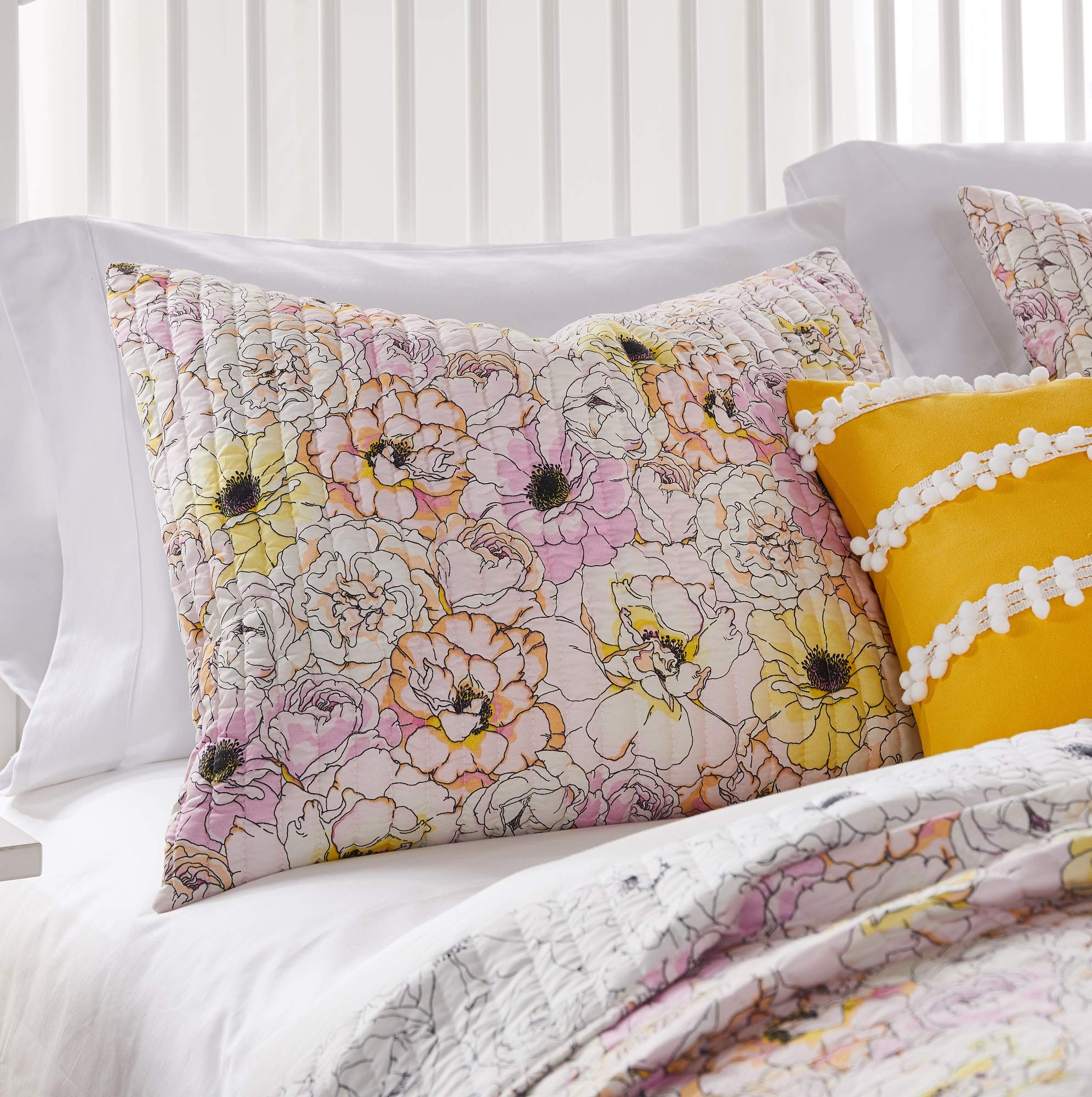 Greenland Home Misty Bloom Quilted Pillow Sham