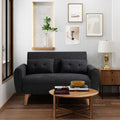 Shintenchi Small Modern Loveseat Couch Sofa, Mid Century Fabric Upholstered 2-Seat Sofa Couch Love Seats Furniture for Small Spa