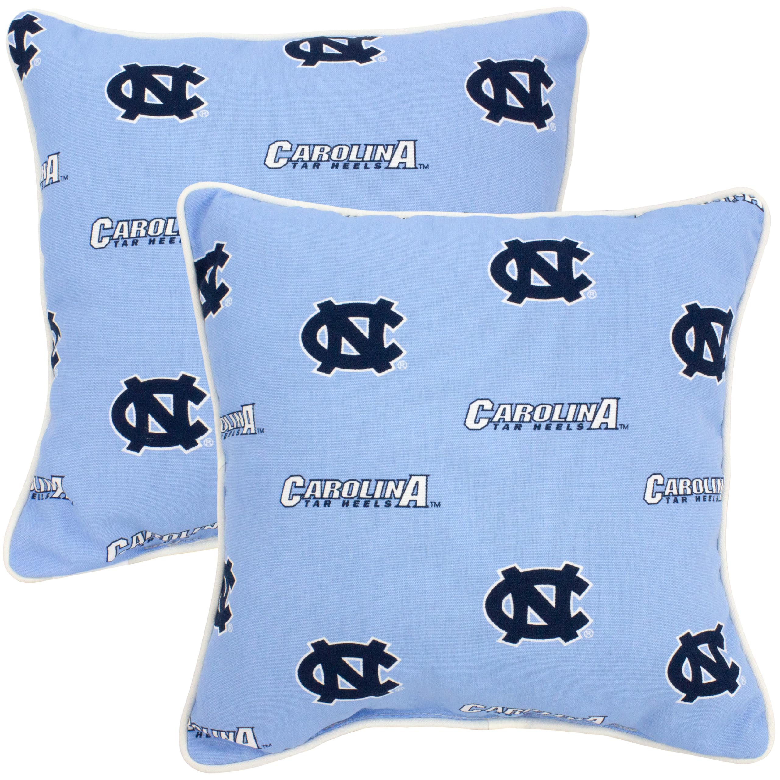 College Covers Outdoor Decorative Pillow Pillow, 16 X 16, North Carolina Tar Heels 2 Count
