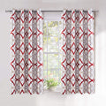 DriftAway Alexander Thermal Blackout Grommet Unlined Window Curtains Spiral Geo Trellis Pattern Set of 2 Panels Each Size 52 Inc