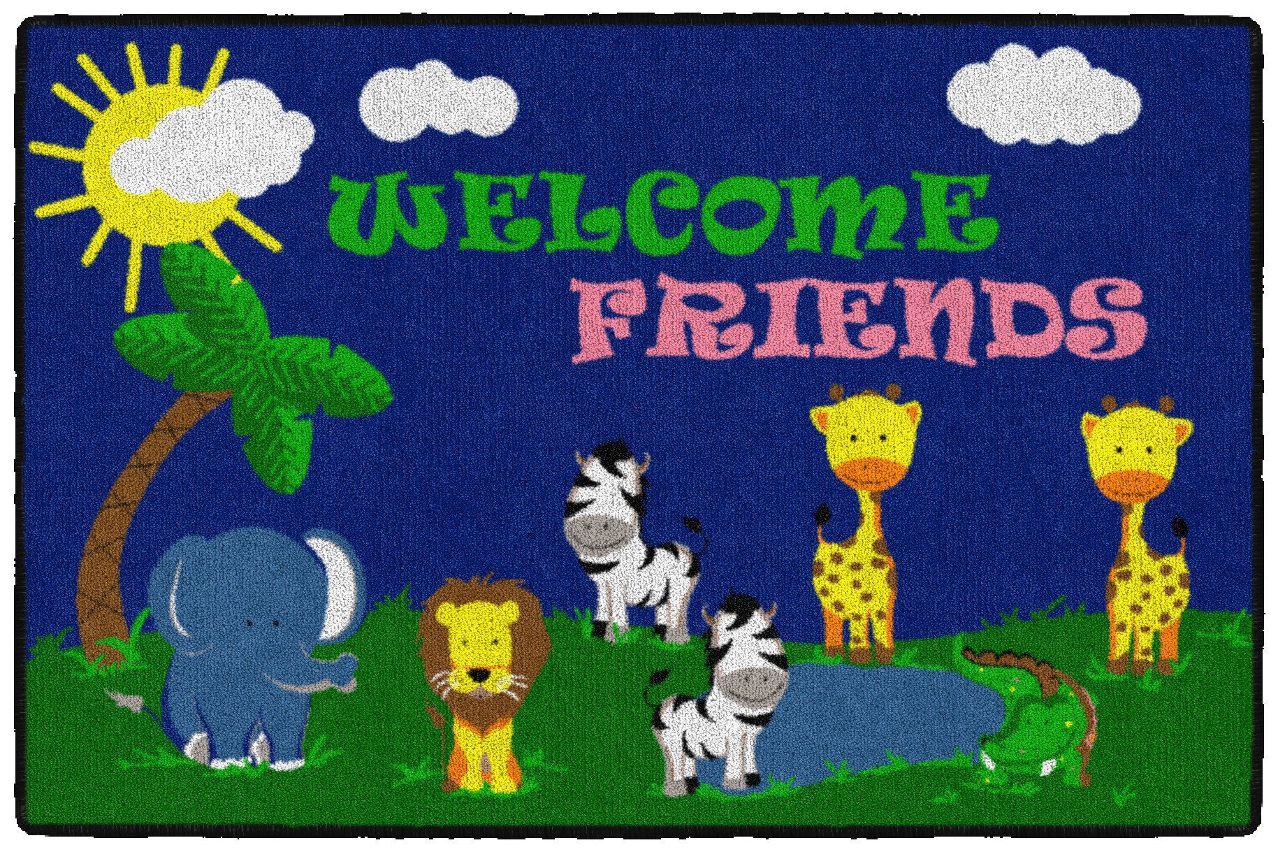 Flagship Carpets Kids and Baby Non Slip Area Rug for Home Learning or Classroom Carpet, Playroom or Kids Bedroom Mat, 2 x 3, C