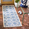SAFAVIEH Courtyard Collection 23 x 12 Blue/Beige CY6032 Indoor/ Outdoor Waterproof Easy Cleaning Patio Backyard Mudroom Runner