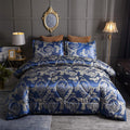 Raytrue-X Royal Blue Twin Comforter Set All Season Silk Jacquard Bed Set, Lightweight Quilt, Ultra Soft Microfiber Bedding Comfo