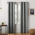 Sun Zero Barnett Trellis Blackout Grommet Curtain Panel, 40 x 95, Gray