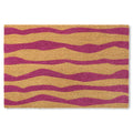 TOWN & COUNTRY TERRA Ravine Abstract Mountain Door Mat, Natural Coir, Heavyweight, Non-Slip Entryway Mat, Purple, 24x36