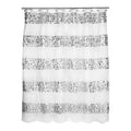 Zahari Home Sinatra Bathroom Shower Curtain Glamorous Bling Fabric Shower Curtain, 72x70, White