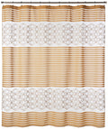 Popular Bath Shower Curtain, Spindle Collection, 70 x 72, Gold