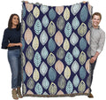 Pure Country Weavers Leaves Blanket Flourishing Leaflets - Grace Popp - Patterns Garden Floral Gift Tapestry Throw Woven from Co