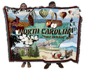 Pure Country Weavers State of North Carolina Blanket - Gift Tapestry Throw Woven from Cotton - Made in The USA (72x54)