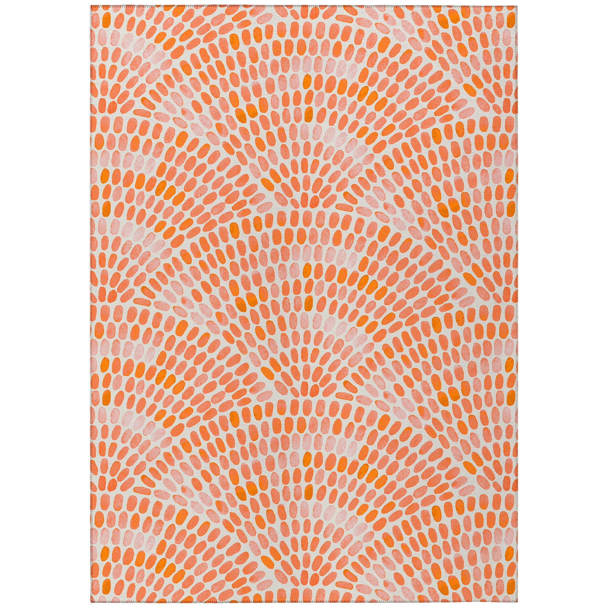Addison Rugs Surfside ASR37 Peach 9 x 12 Indoor Outdoor Area Rug, Easy Clean, Machine Washable, Non Shedding, Bedroom, Living 