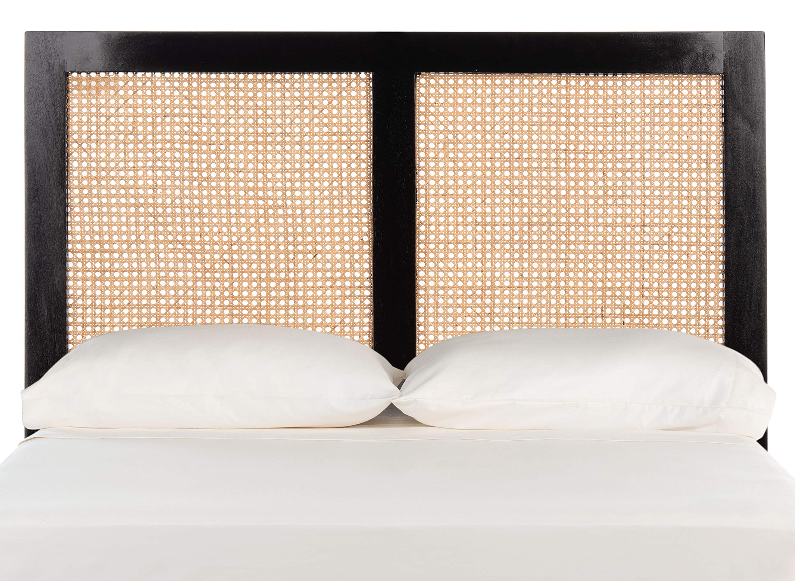 Safavieh Home Collection Vienna Cane Twin Headboard Platform, Black/Natural