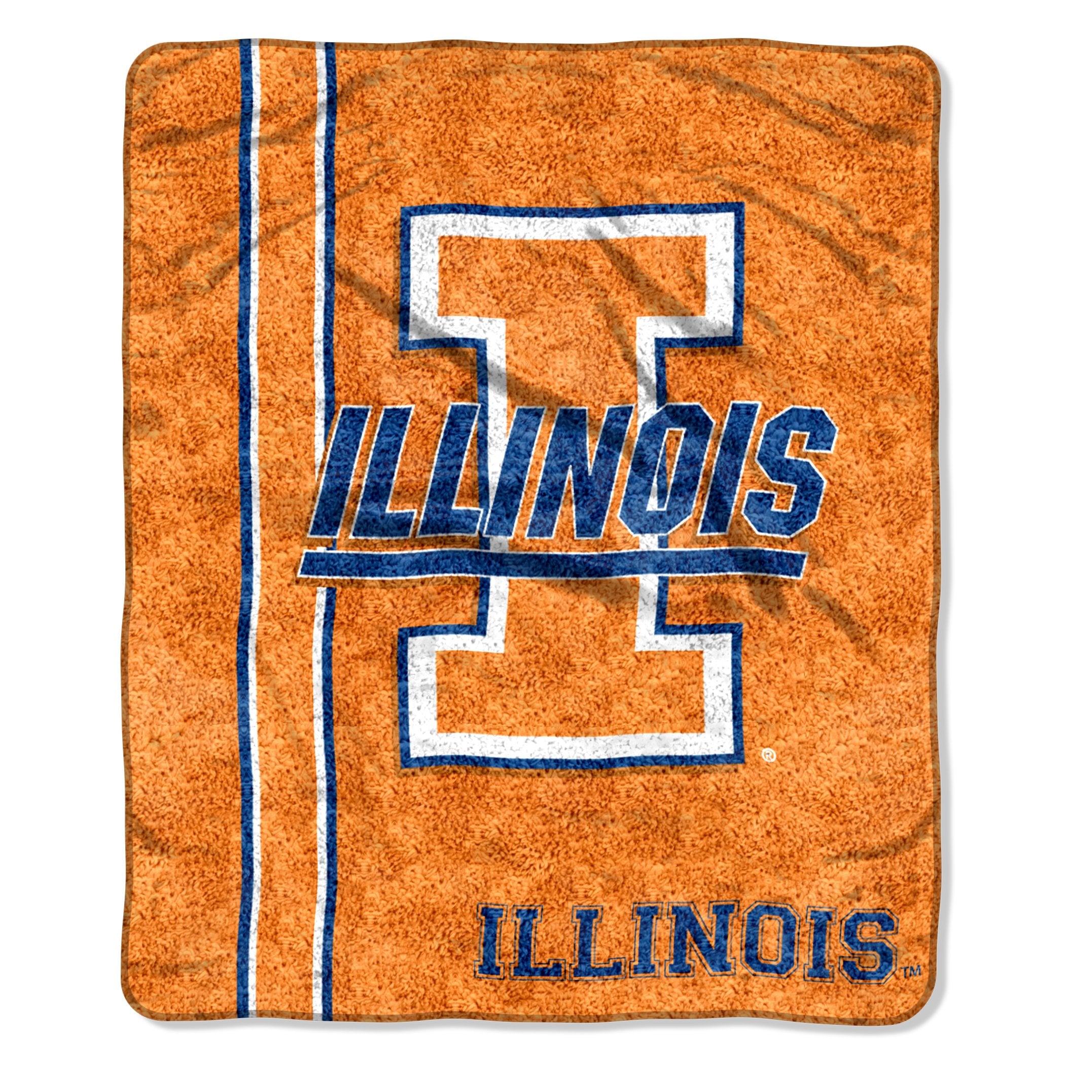 The Northwest Company NCAA Illinois Illini Sherpa Throw Blanket, 50 x 60, Jersey