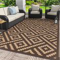GENIMO Outdoor Rug for Patio Clearance, 6x9 Reversible Plastic Straw Rugs, Lightweight Waterproof RV Camping Mat for Camper, B