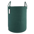 XUANGUO Cotton Rope Laundry Basket Hamper for Clothes Woven Storage Basket for Living Room Bedroom Boho Tall Rope Baskets for Bl