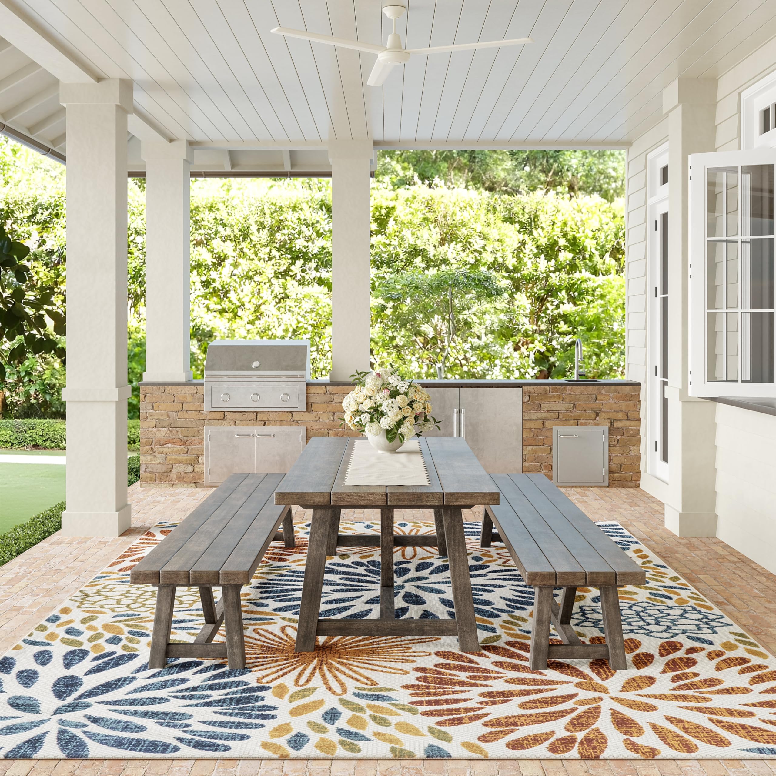 nuLOOM Monique Floral Indoor/Outdoor Area Rug, 3x5, Multi