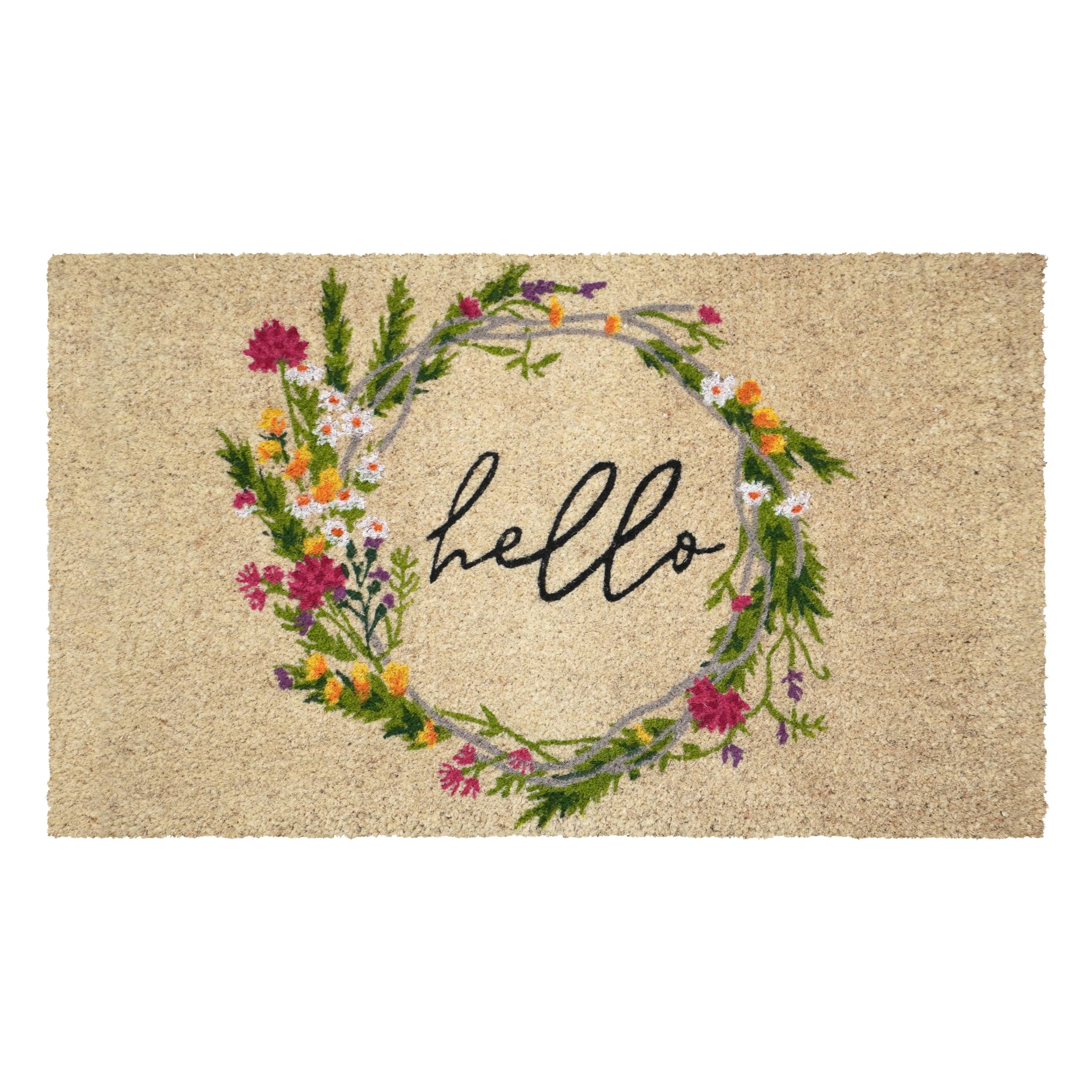 Calloway Mills Cottage Floral Wreath Doormat (24 x 36 x 1.50)