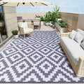OLANLY Waterproof Outdoor Rug 9x18 ft, Outdoor Plastic Straw Rug for Camping, RV Mat Outside, Outdoor Carpet for Porch, Deck, Ba