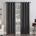 Sun Zero Columbia Thermal Insulated 100% Blackout Grommet Curtain Single Panel, 50 x 95, Charcoal Gray