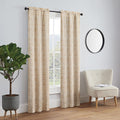 Pairs to Go Brockwell Decorative Window Treatment Rod Pocket Curtains for Living Room, Double Panel, 28 x 95, Wheat