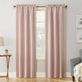 Sun Zero Easton Energy Saving Blackout Rod Pocket Curtain Panel, 40 x 95, Blush Pink