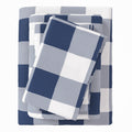 Great Bay Home Flannel Sheet Set King Size - 100% Turkish Cotton, Double-Brushed, Printed Bed Sheets - Ultra-Soft, Cozy, 4-Piece