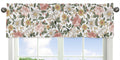 Sweet Jojo Designs Vintage Floral Boho Window Treatment Valance - Blush Pink, Yellow, Green and White Shabby Chic Rose Flower Fa