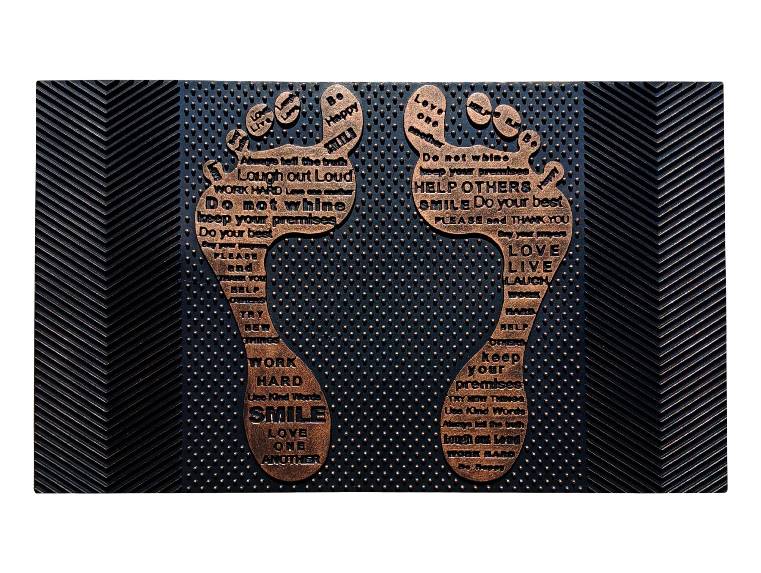 A1 Home Collections A1HC Rubber Pin Welcome Door Mats 18x30 for Outdoor Entrance, Fun Designed Doormat, Welcome Mats for Front D