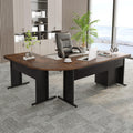 Tribesigns 83 L-Shaped Executive Desk, Large Office Desk with 3-Drawer Mobile File Cabinet, Industrial Corner Computer Desk with