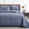 Love s cabin King Size Quilt Set Blue Bedspreads - Soft Bed Summer Quilt Lightweight Bedspread Comforter - Modern Style Coin Pa