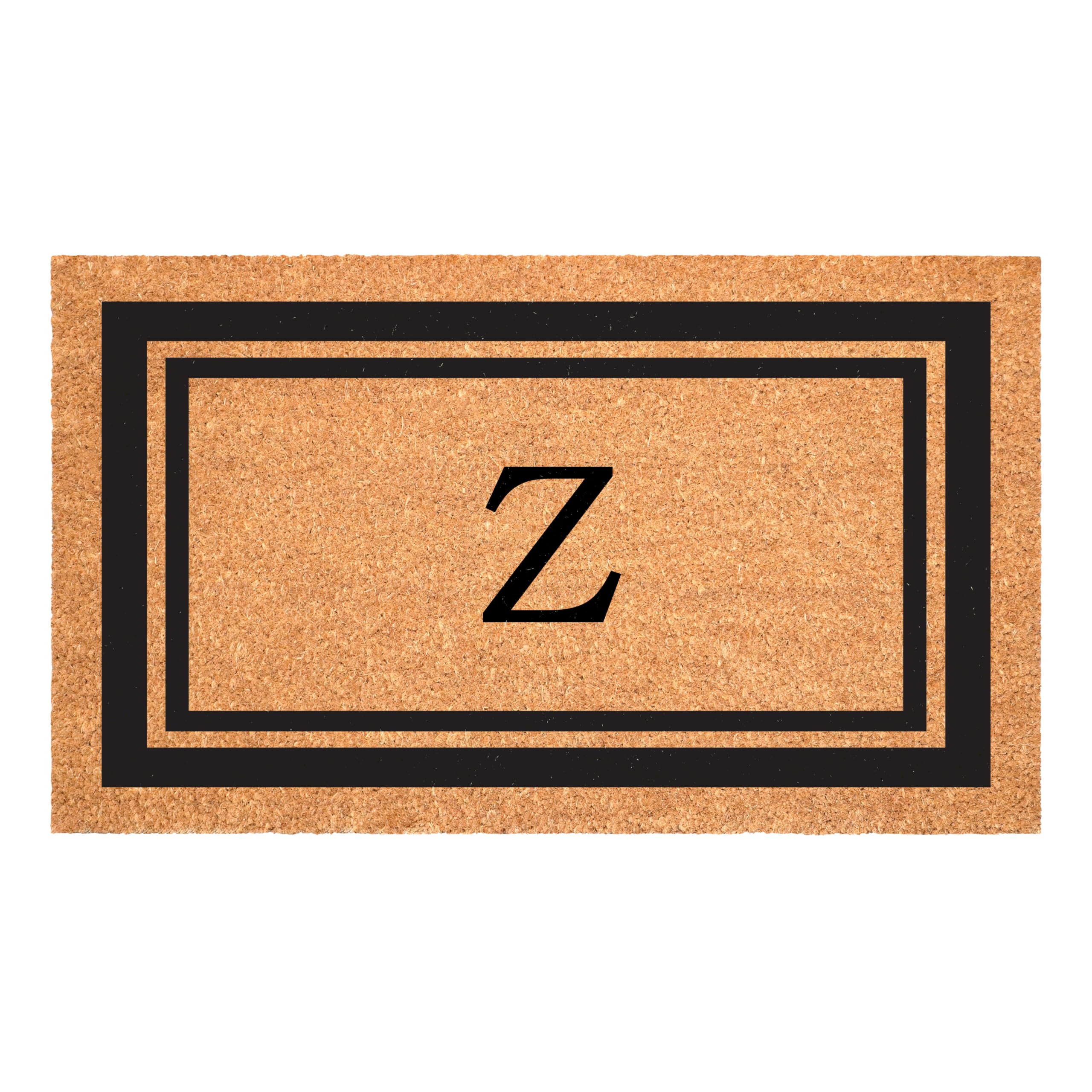Calloway Mills 152962436Z Black Border 24 x 36 Monogram Doormat, (Letter Z)