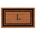 Calloway Mills 152961830L Black Border 18 x 30 Monogram Doormat, (Letter L)