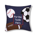 C&F Home Tooth Fairy Embroidered Pillow With Pocket For Boys Sports Theme For Boys And Girls | Toothfairy Throw Petite Pillow Fo